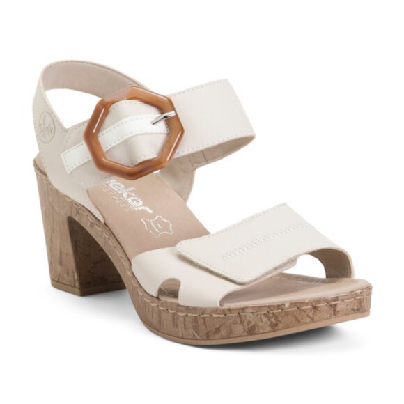RIEKER  Rabea 76 Comfort Sandals, Off White  Women Size 9.5    Retail  $130 NIB - Picture 1 of 8